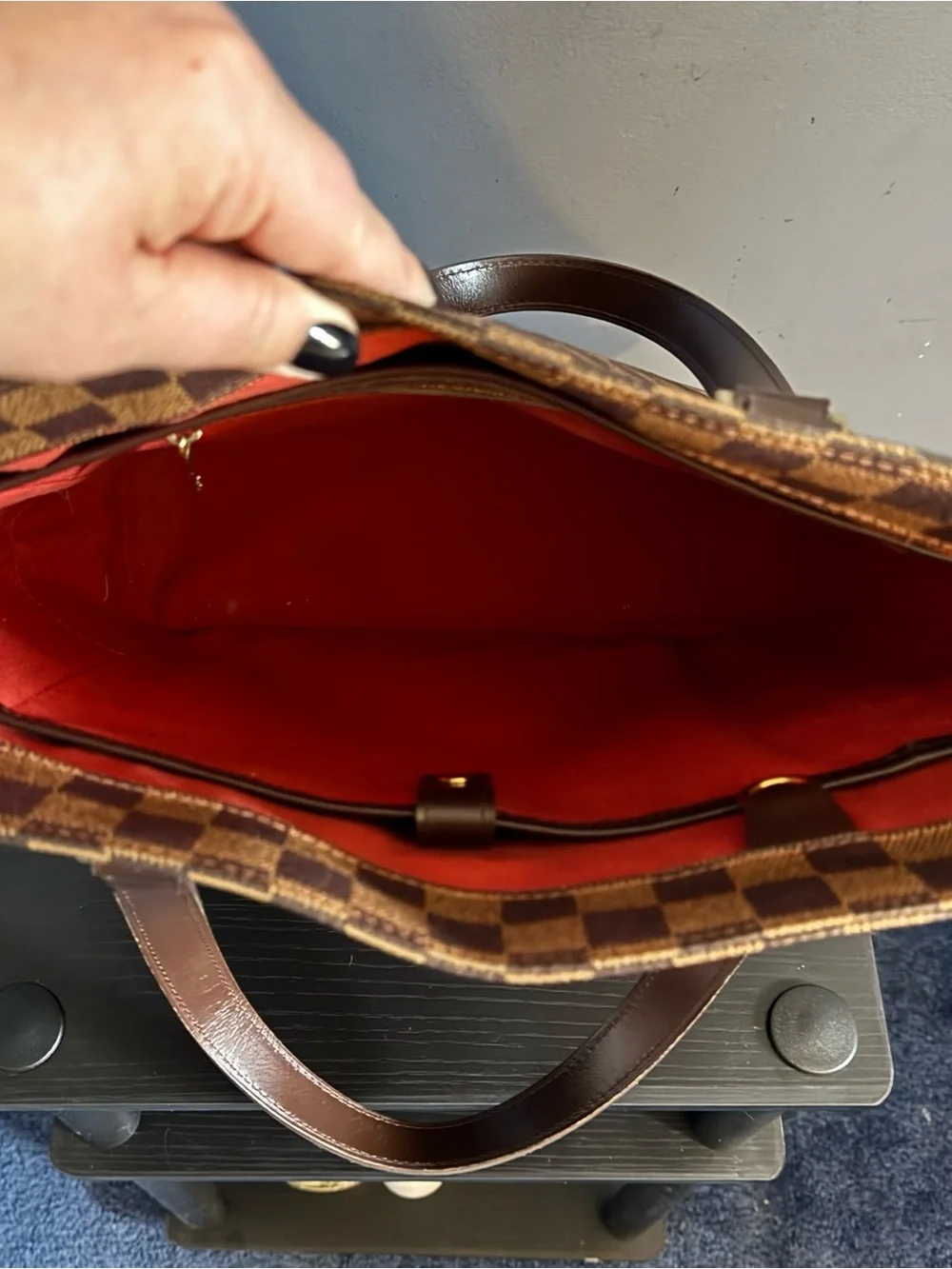 Louis Vuitton Damier Ebene canvas tote bag - Picture 5 of 6